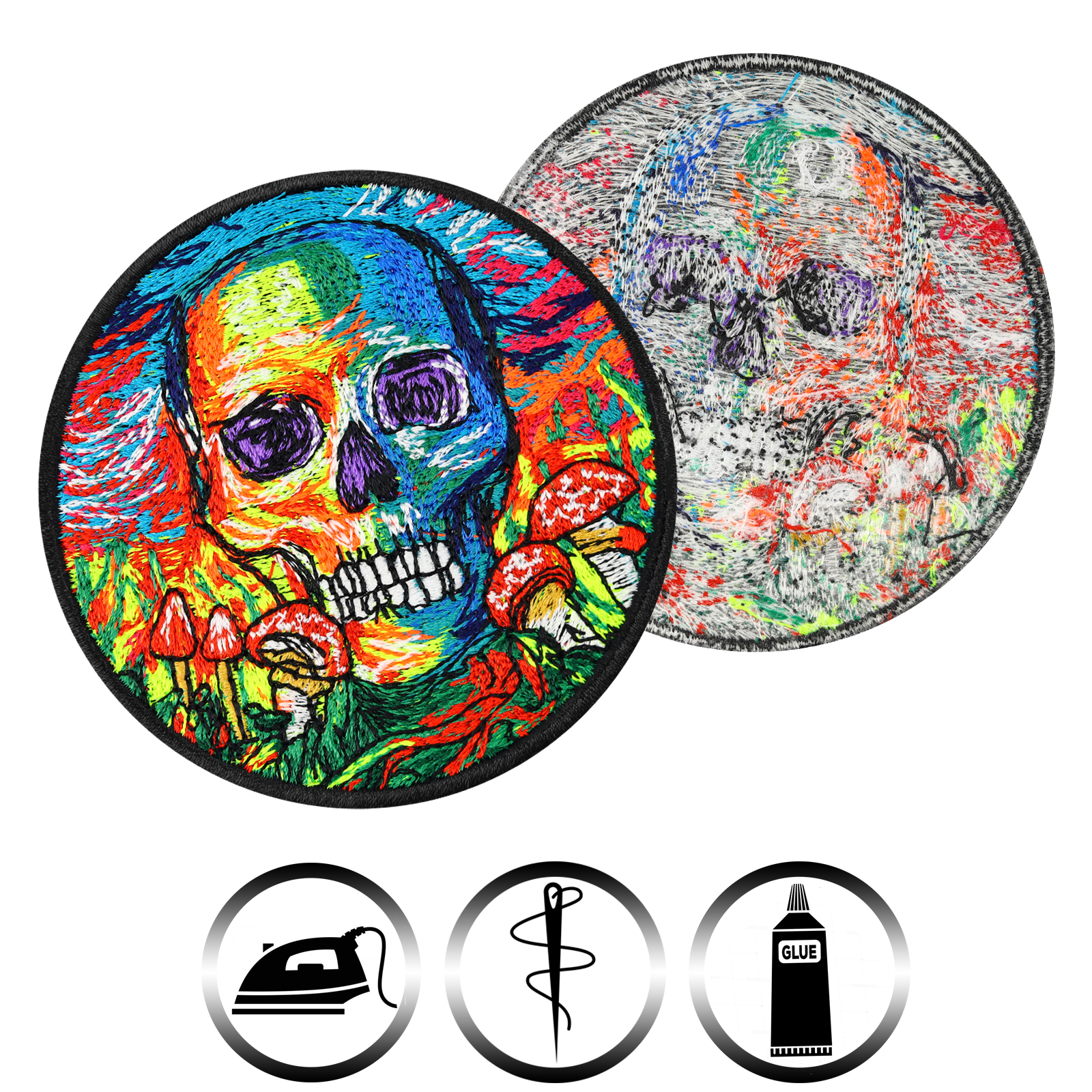 Skull Psychedelic - Patch