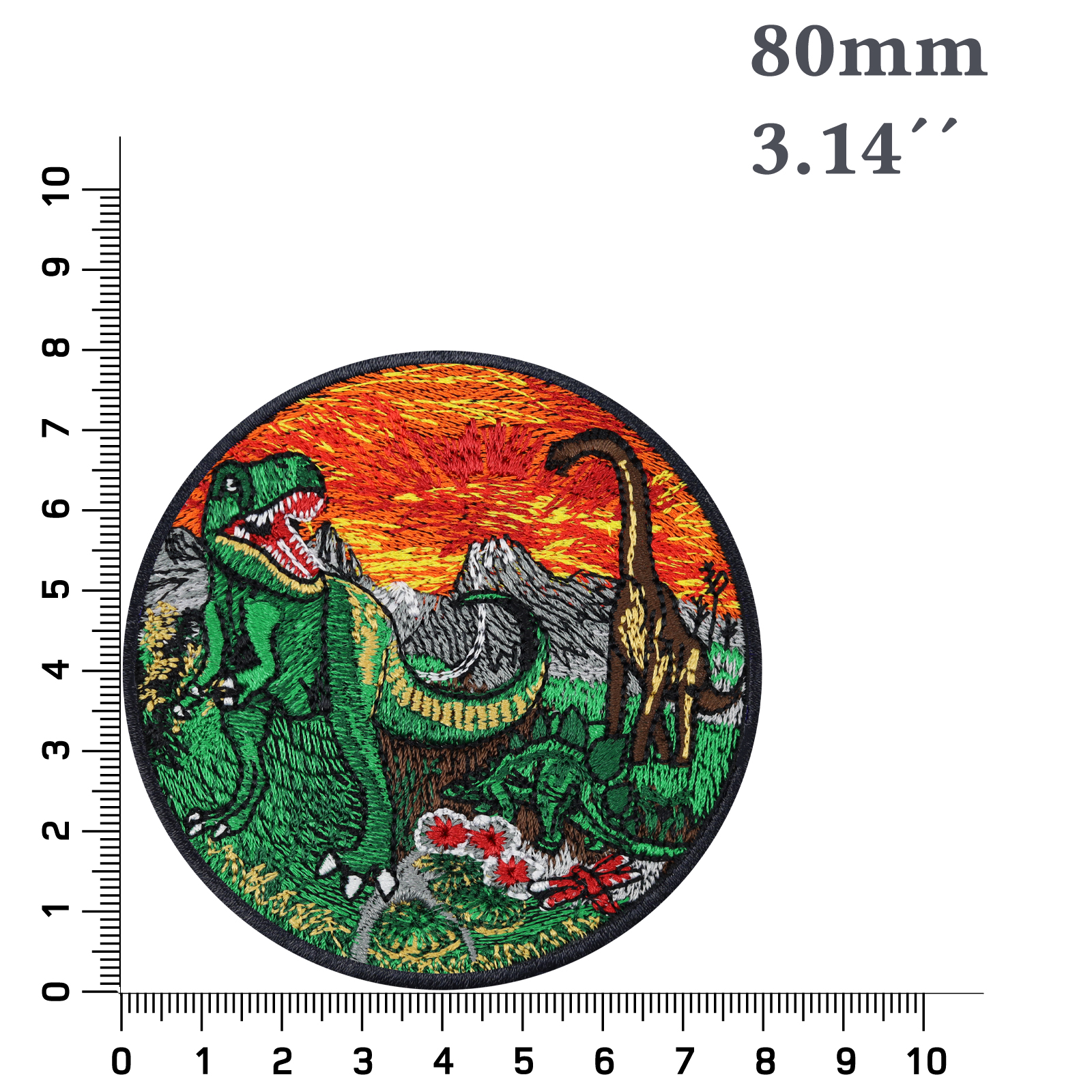 Jurassic Dinosaurier Vulkan - Patch