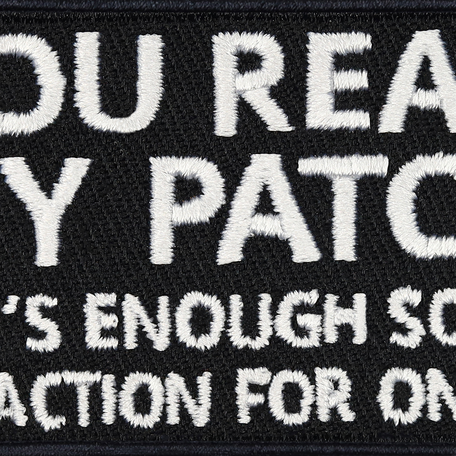 You read my patch - That's enough social interaction for one day. - Patch