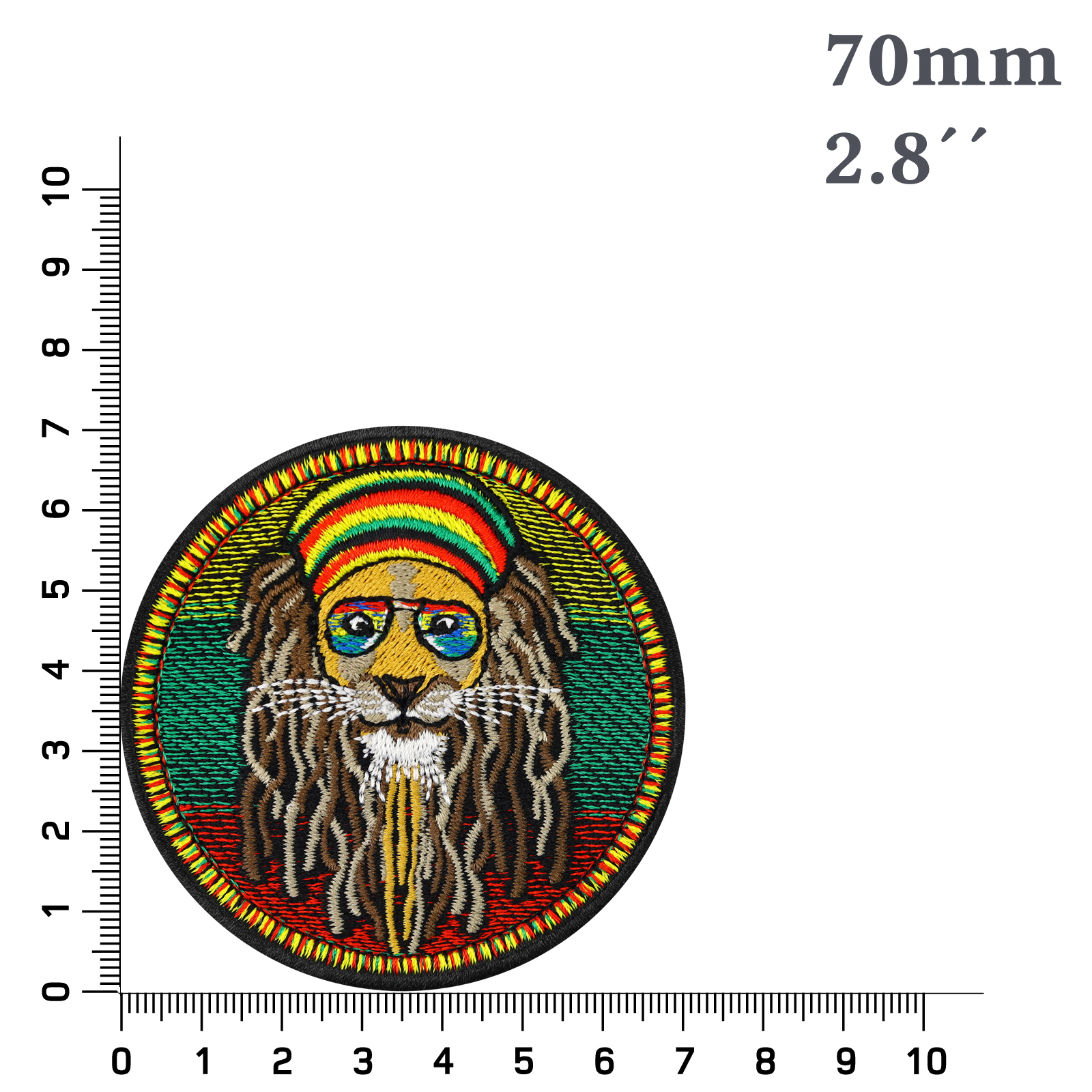 Reggae Rasta Lion - Patch