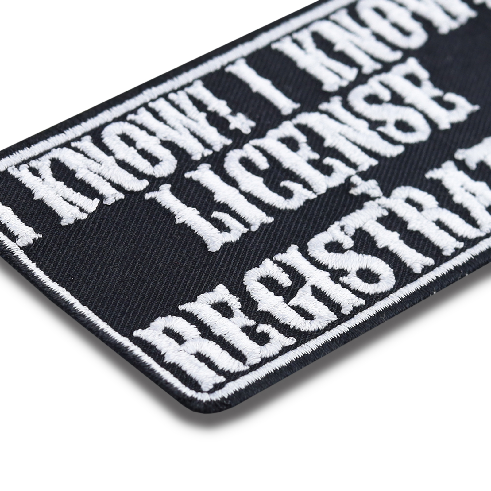 I Know! License and registration - Patch