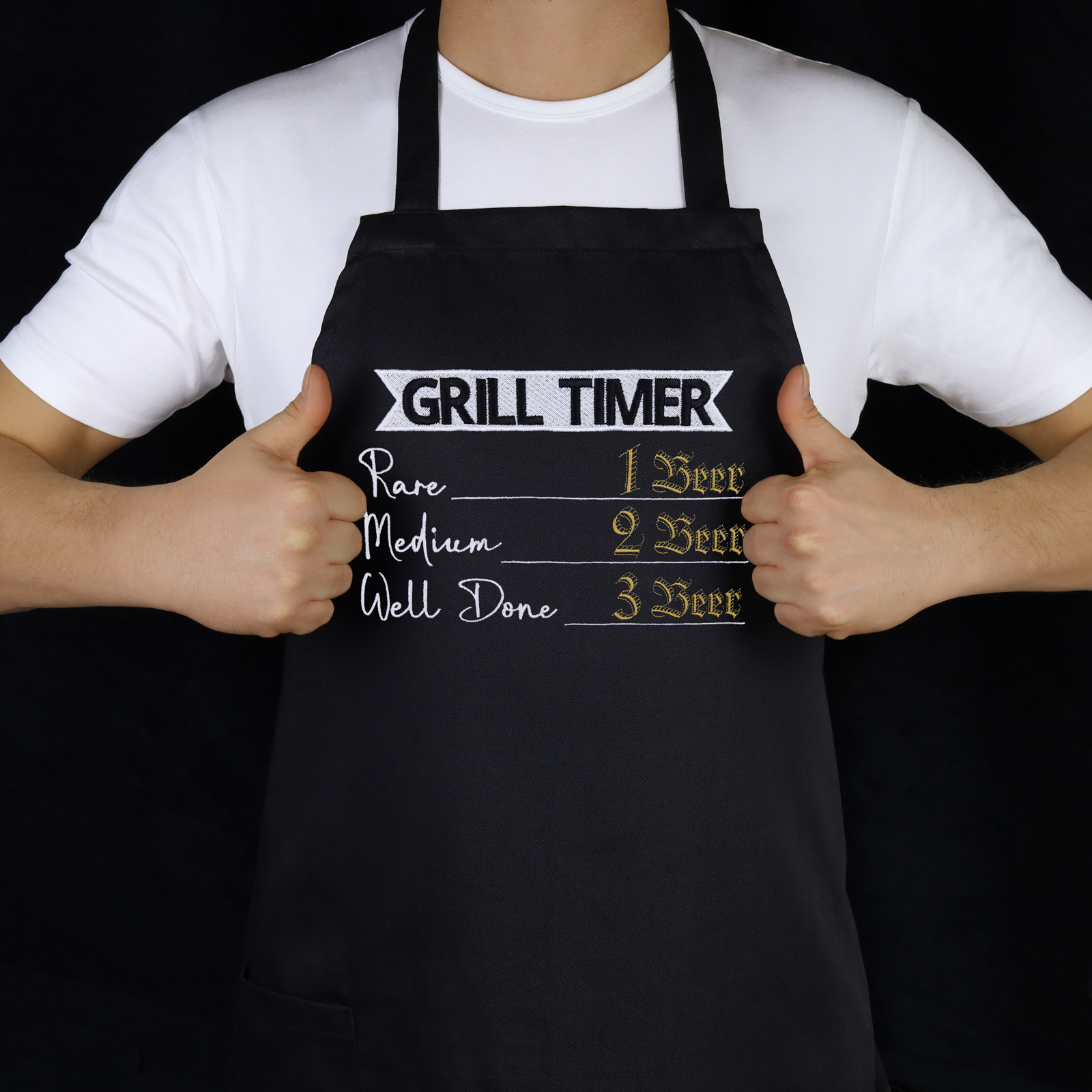 Grill Timer: Rare - Medium - Well Done - Grillschürze
