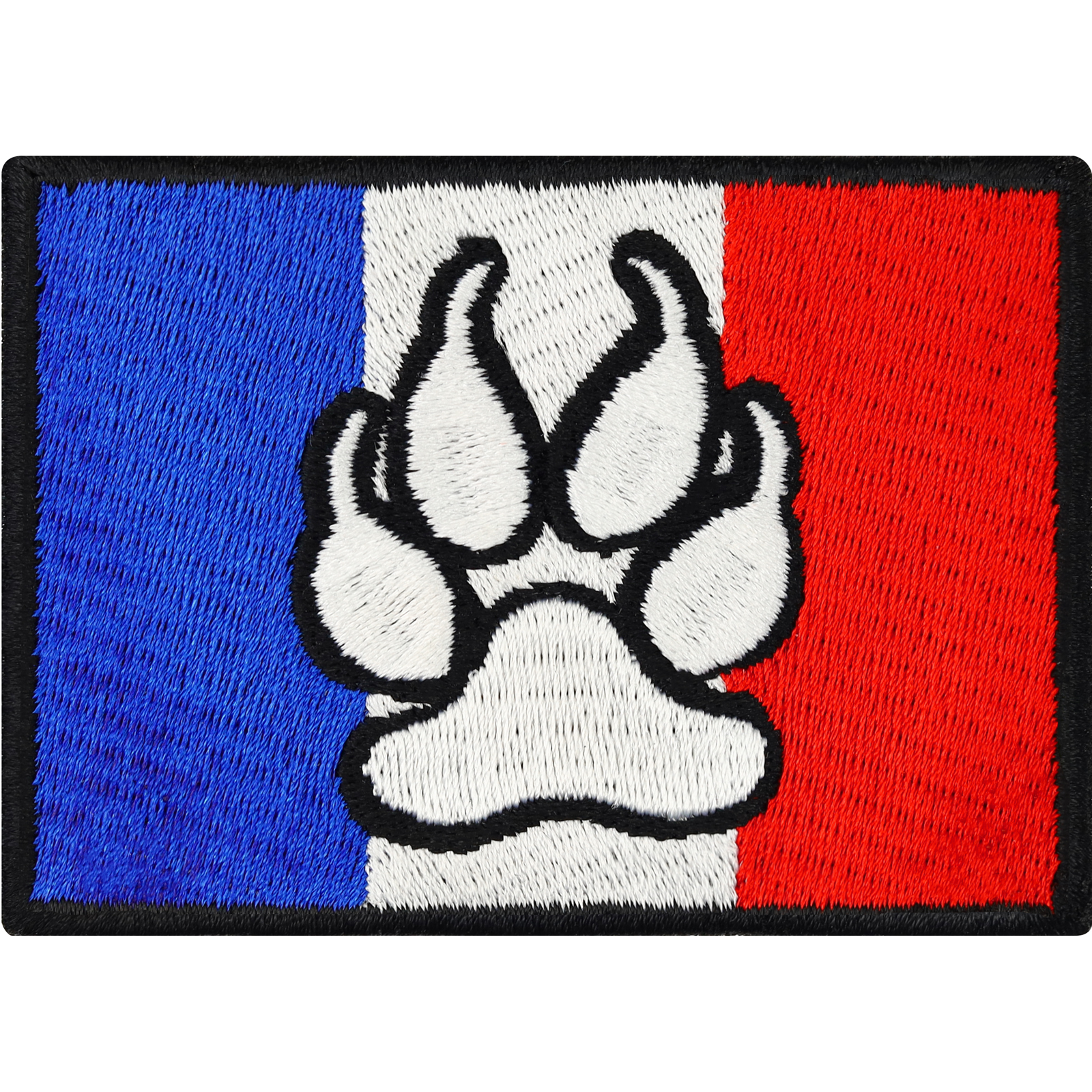 French K9 Flag mit Pfote - Patch