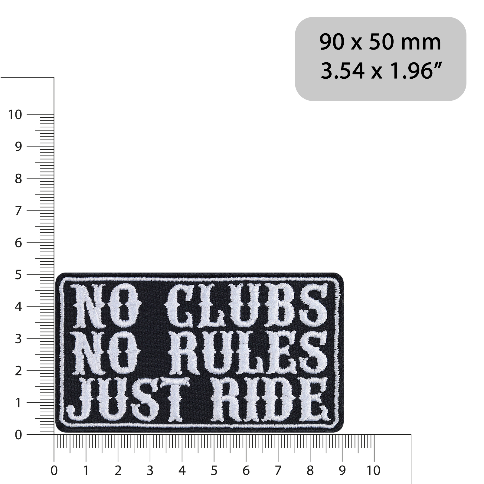 No clubs, no rules, just ride - Patch