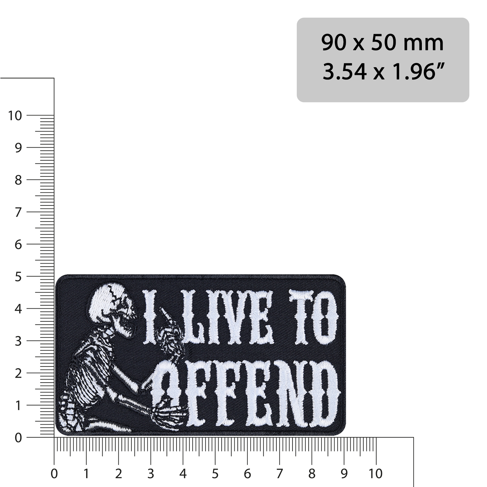 I live to offend skull - Patch