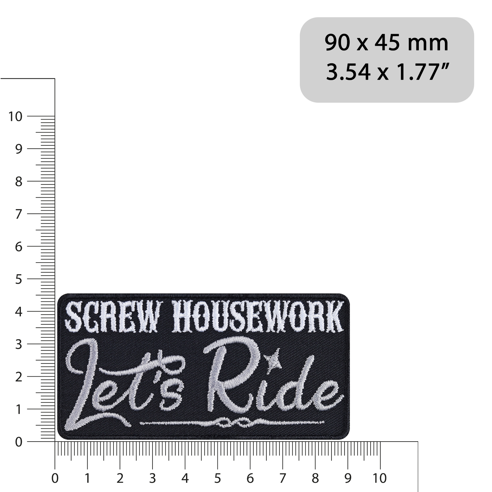 Screw Housework - Let's ride - Patch