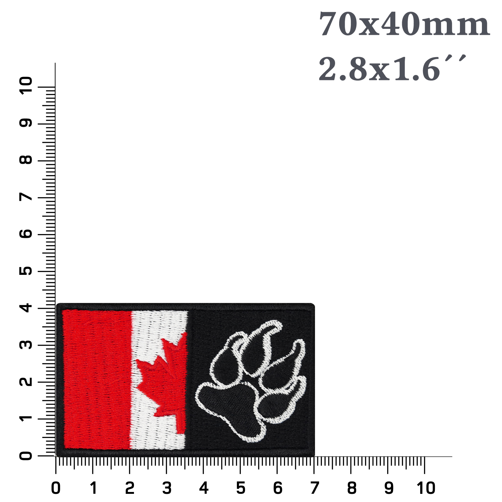 Canada K9 Flag mit Pfote - Patch