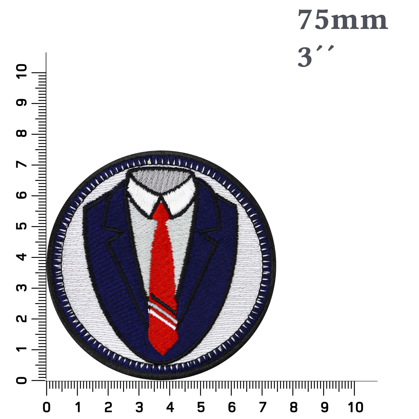 Anzug und Krawatte - Patch