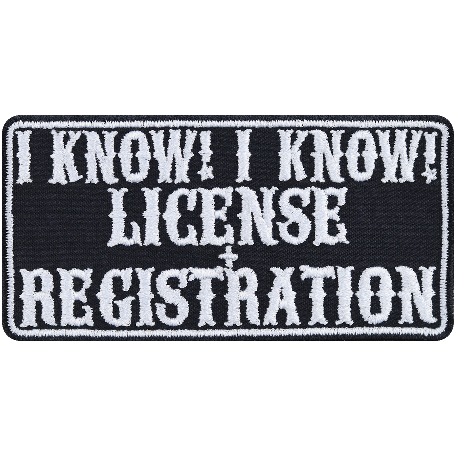 I Know! License and registration - Patch
