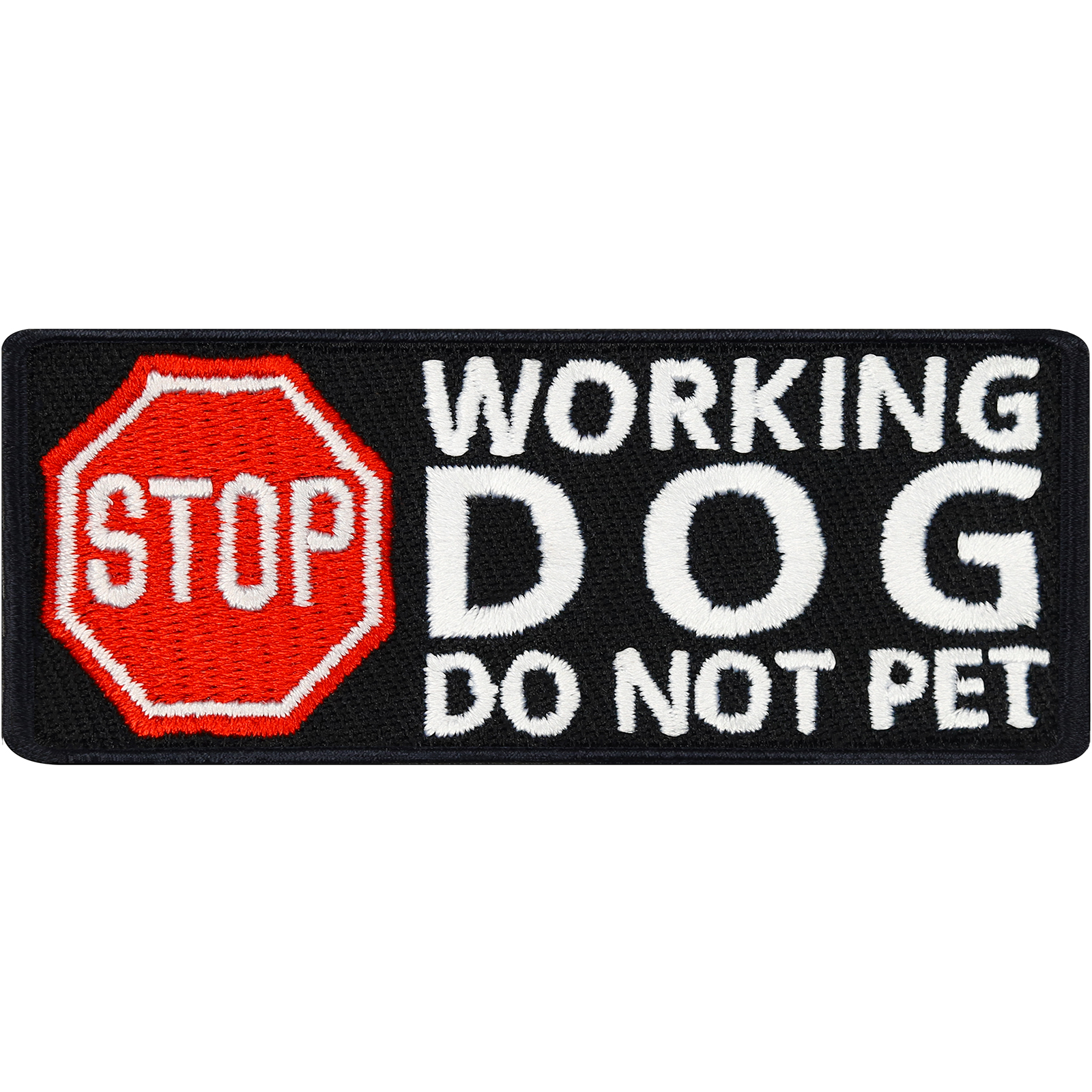 Stop - Working dog - do not pet - Patch