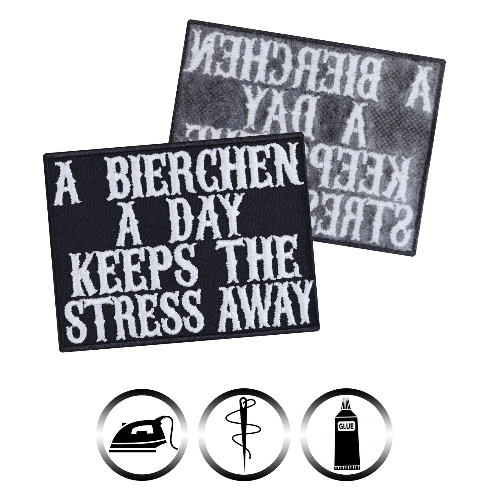A Bierchen a day keeps the stress away - Patch